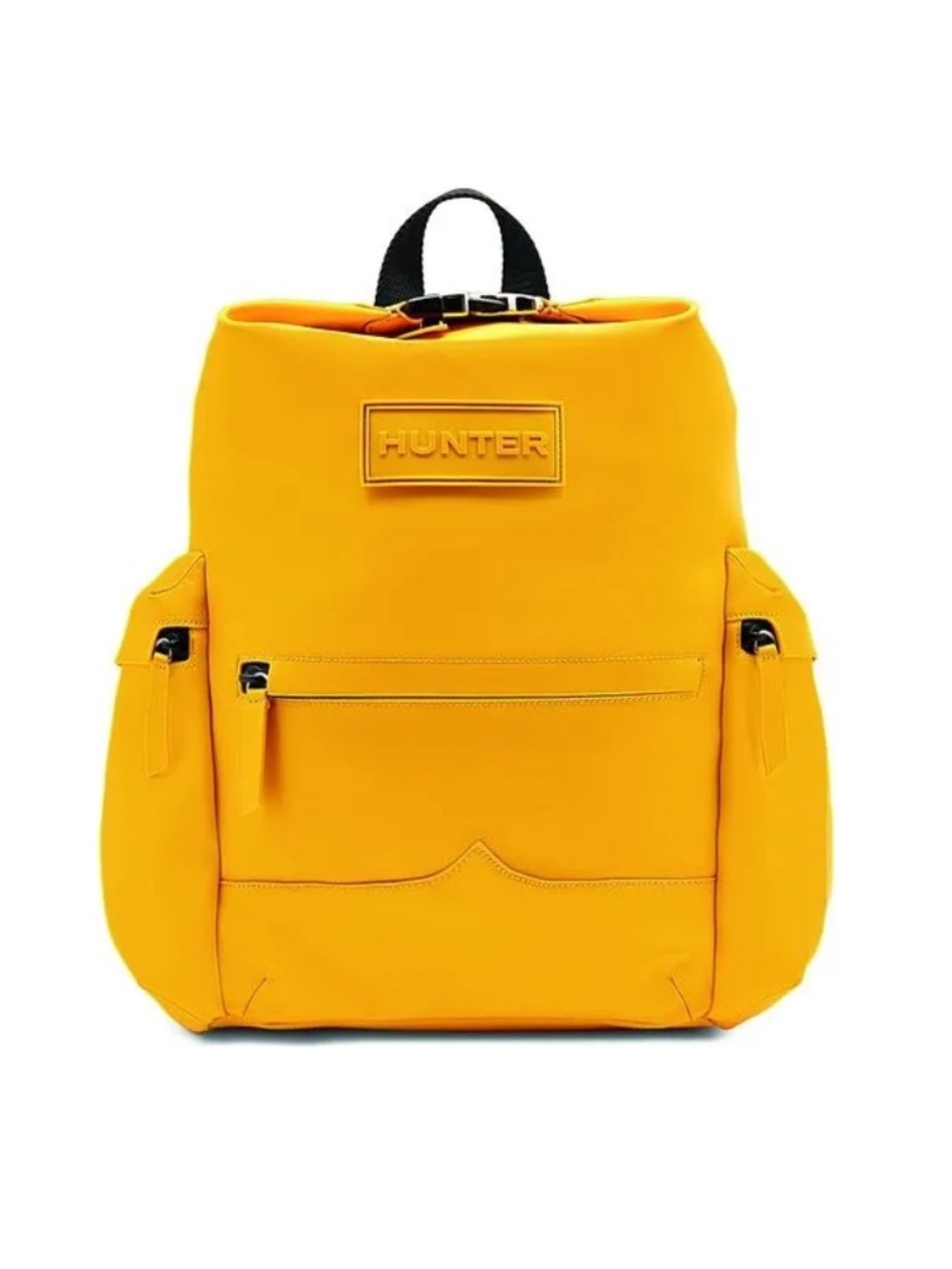 Hunter Original Rubberized Leather Backpack Yellow Genuine Leather Waterproof - Picture 8 of 8